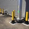 Bolardo SlowStop tipo 3 en planta de tratamiento de residuos